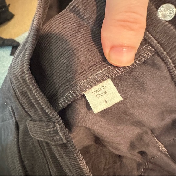 Garnet Hill Charcoal Dark Gray Corduroy Pants Size 4 Women's - Picture 6 of 7
